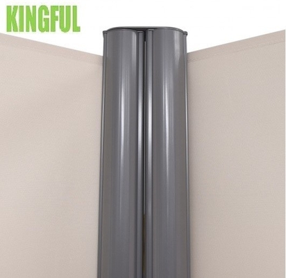 ম্যানুয়াল অপারেশন পলিস্টার উপাদান সঙ্গে ডাবল retractable প্যাটিও সাইড স্ক্রিন অ্যালোভেন