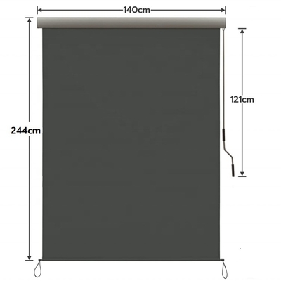 1.6m * 2.5m পলিস্টার সেল উপাদান retractable জলরোধী সূর্যের ছায়া ড্রপ উল্লম্ব ছাদ