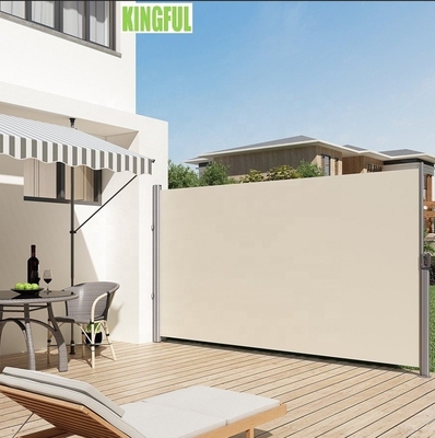 আউটডোর retractable সাইড অ্যারিং 63x118 ইঞ্চি সঙ্গে ম্যানুয়াল অপারেশন 100% পলিয়েস্টার