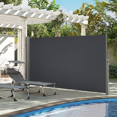 180x300 সেন্টিমিটার প্যাটিও বাগান টেরেস জন্য retractable পার্শ্ব ছায়াছবি সূর্যরোধী এবং জলরোধী